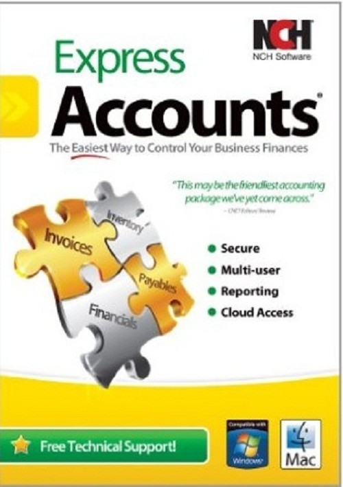 Express Accounts Easy Accounting Software for Apple Macintosh NCH