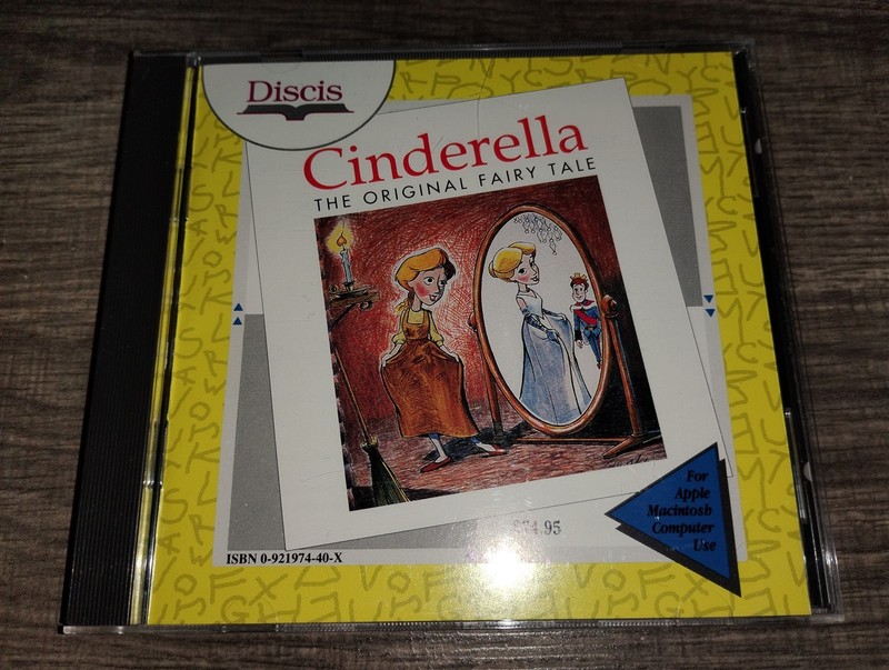 Cinderella The Original Fairy Tale Mac CD-ROM Discis 1990 68k Apple Macintosh