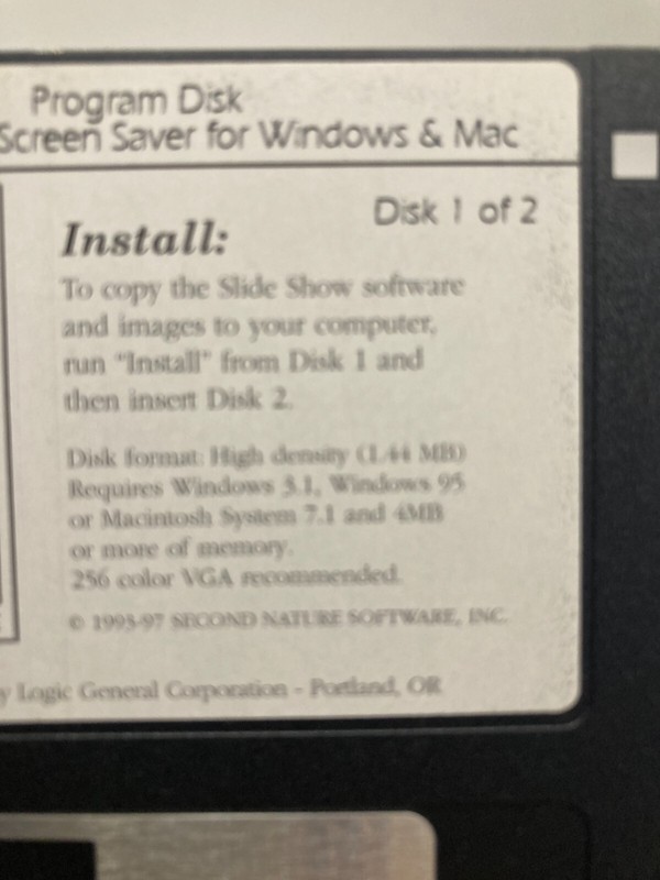 Rare 1993 Celestial Odyssey Screen Saver & Wallpaper for Windows 3.5" diskette gallery