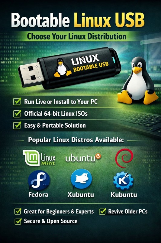 Choose Your Linux Distro – Bootable USB Drive