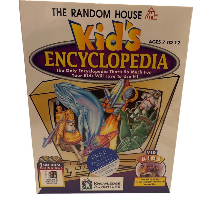 The Random House Kid’s Encyclopedia 2 CD-ROM Disc Knowledge Adventure Jumpstart
