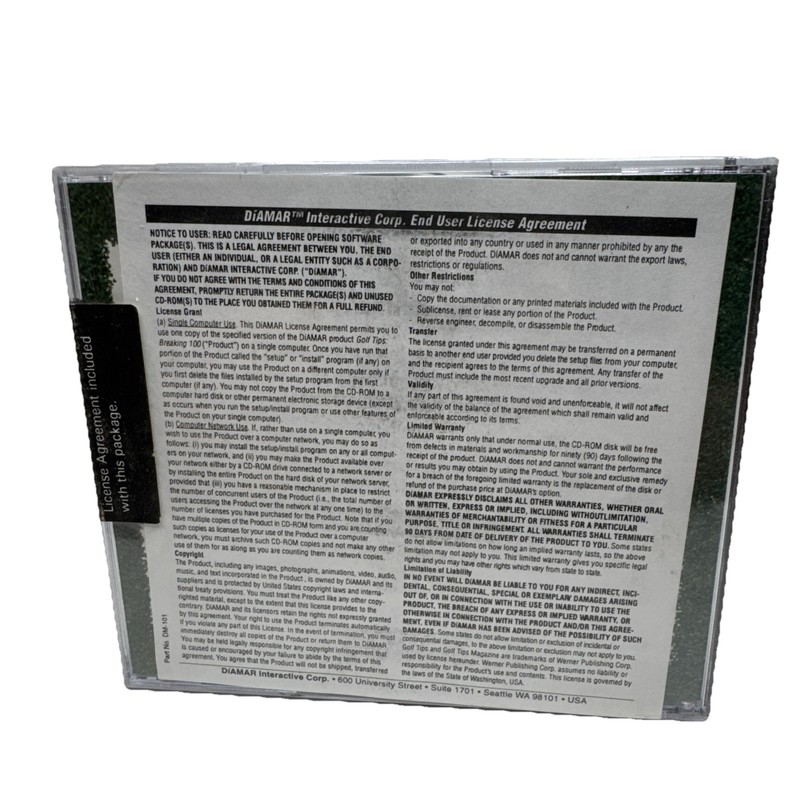 Golf Tips Breaking 100 DiAmar Interactive Beginning -Intermediate Golfer CD-ROM gallery