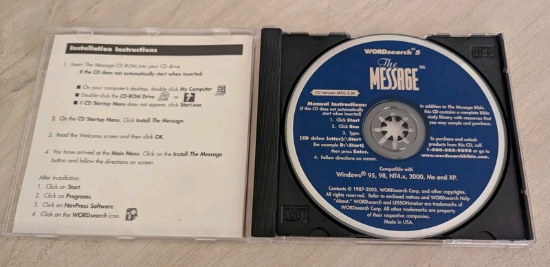 The Message Complete Old New Testament WORDsearch 5 Bible Study CD-ROM gallery