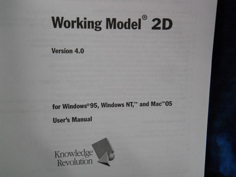 Working Model 2D Version 4.0 CAE Computer Aided Engineering Win95 / Mac Software gallery