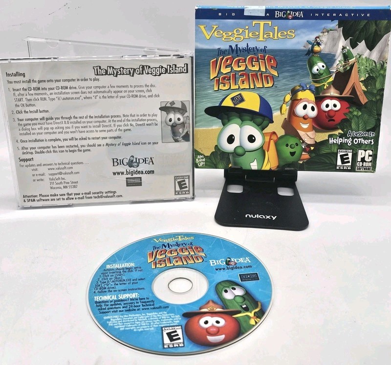 VeggieTales: The Mystery of Veggie Island PC Game CIB Big Idea Interactive