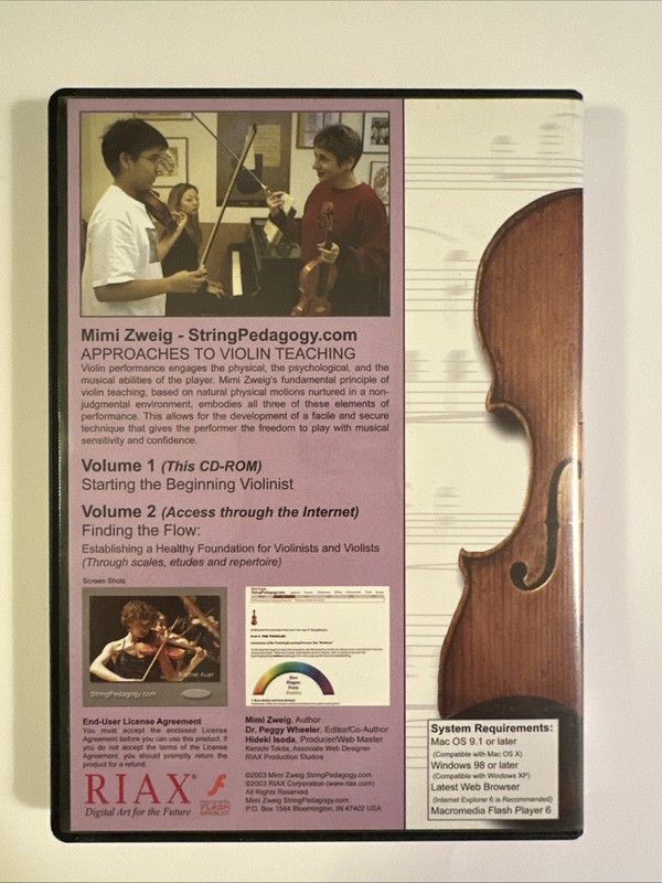 Mimi Zweig | String pedagogy.com | Volume 1 | CD ROM | Violin Teaching | 2003 gallery