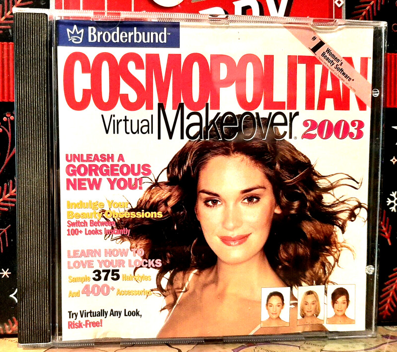 COSMOPOLITAN VIRTUAL MAKEOVER 2003 ~ BRODERBUND 1995 CD-ROM WINDOWS 3.1 x /95 PC