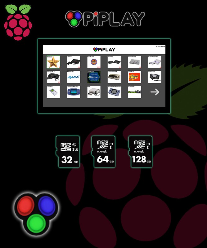 PiPlay for Raspberry Pi 2 - Retro Emulators - PreLoaded Class 10 Micro SD gallery