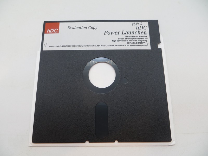 5.25″ Floppy Disk hDC Power Launcher Toolbar for Windows 1992 Computer Disc