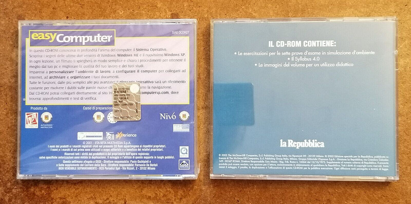 2 CDs: EASY COMPUTER Corriere Sera + COMPUTER COURSE LICENSE ECDL Republic gallery