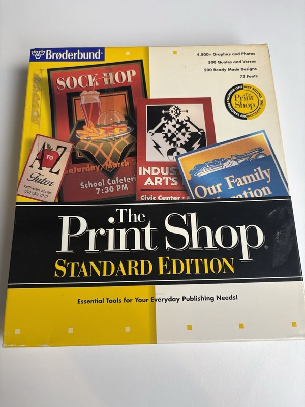 💿Broderbund The Print Shop Standard Edition: Windows 3.1 Windows 95💿