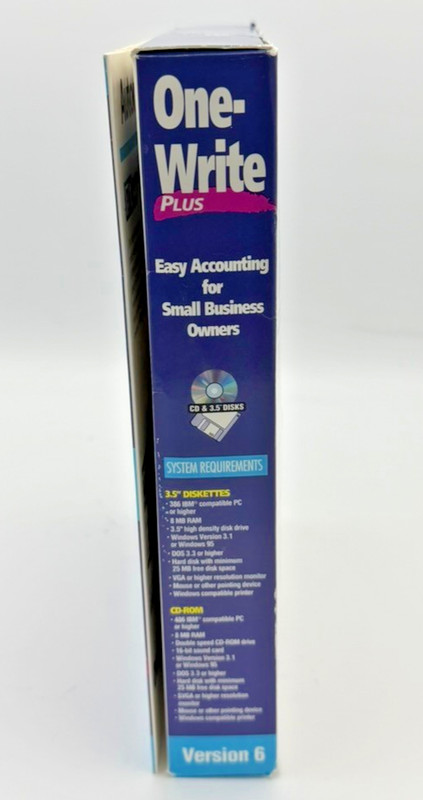 Vtg One-Write Plus v6.01 Accounting Payroll CD/Floppy PC Win 3.1/95 English ADP gallery