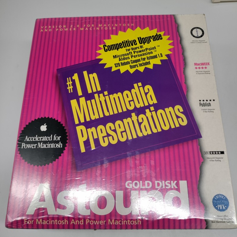 Gold Disk ASTOUND Multimedia Presentation Macintosh System NEW SEALED!* Ver 2.0