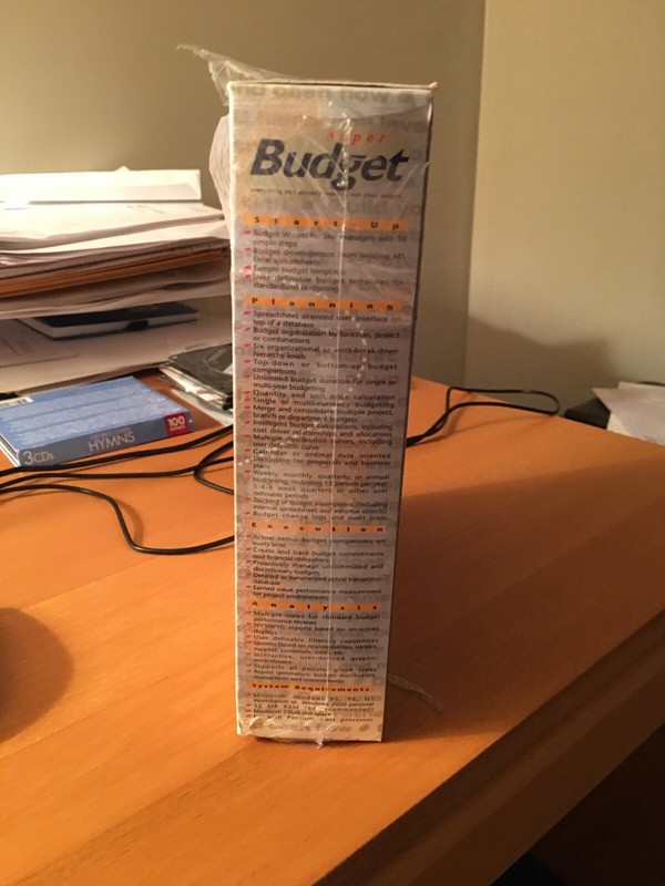 NEW SHRINK WRAPPED Super Budget Version 5.0 Budget& Cost Control+ License Disk gallery