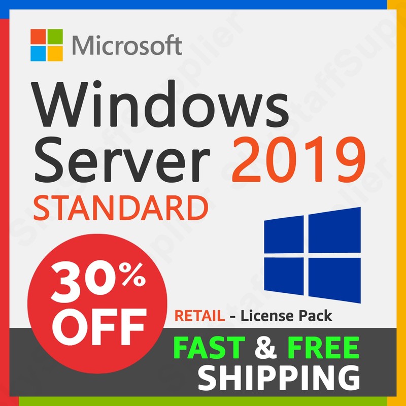 Microsoft Windows Server 2019 STANDARD License 24 Core | Retail BRAND NEW PACK