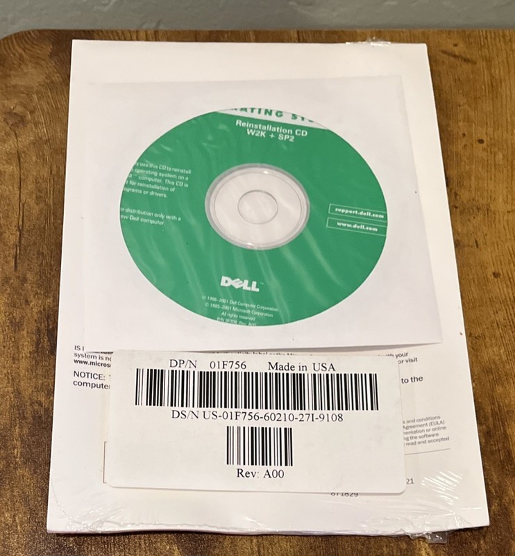 Microsoft Windows 2000 XP Professional Service Pack 1a Dell Reinstallation CD gallery