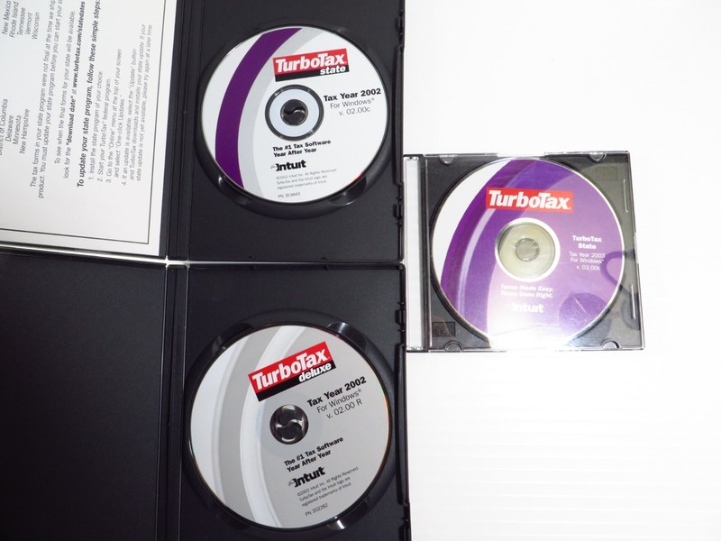 3 Pack Quicken TurboTax for Windows, 2002 Deluxe/State, 2003 State Bundle gallery