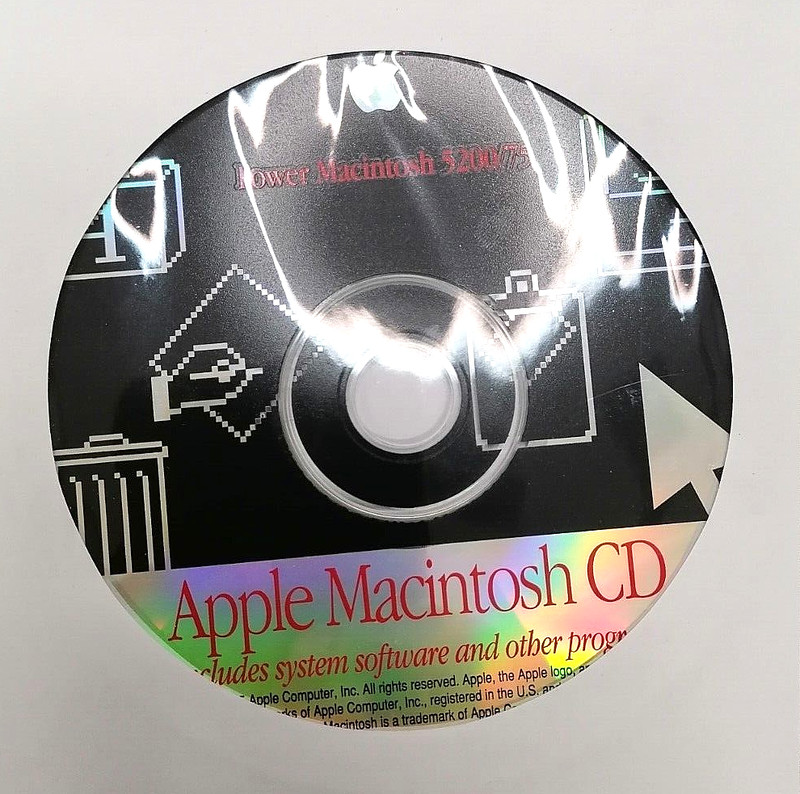 Apple Power Macintosh 5200/75 System Software CD P/N: 691-0405-A