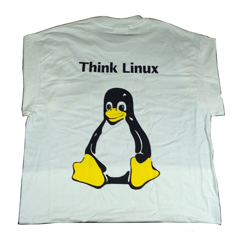 Think Linux Power PC PPC T-shirt – Large 42-44 – Tux the Linux Penguin NEW