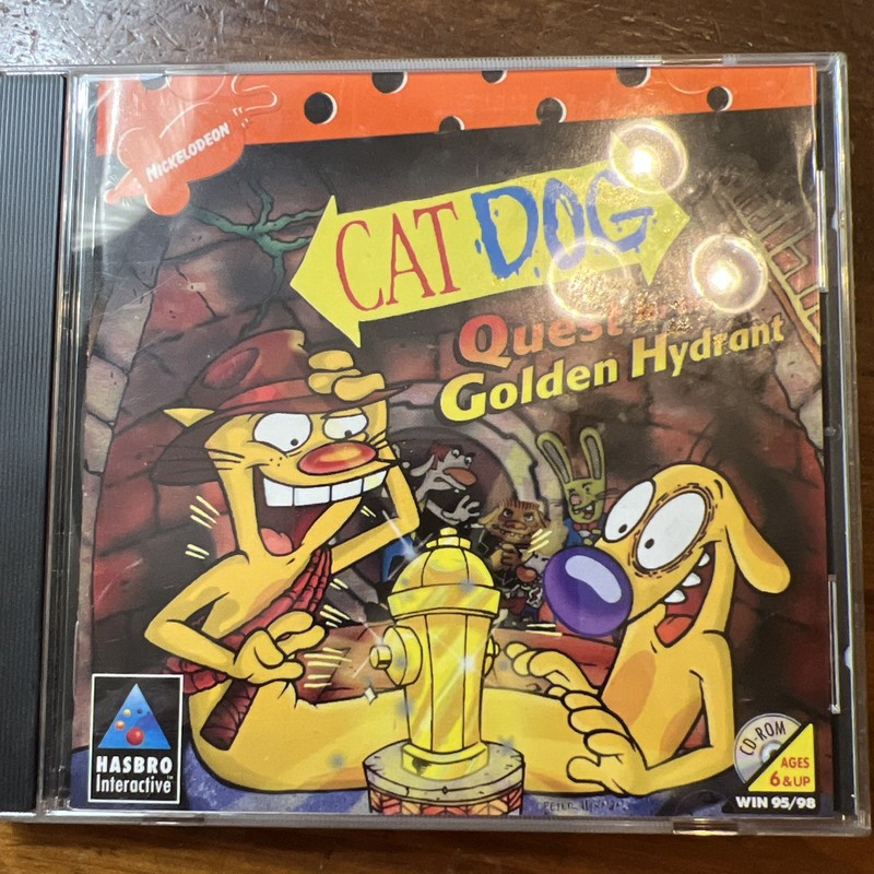 Cat Dog Quest for the Golden Hydrant (PC, 1999) CD-ROM