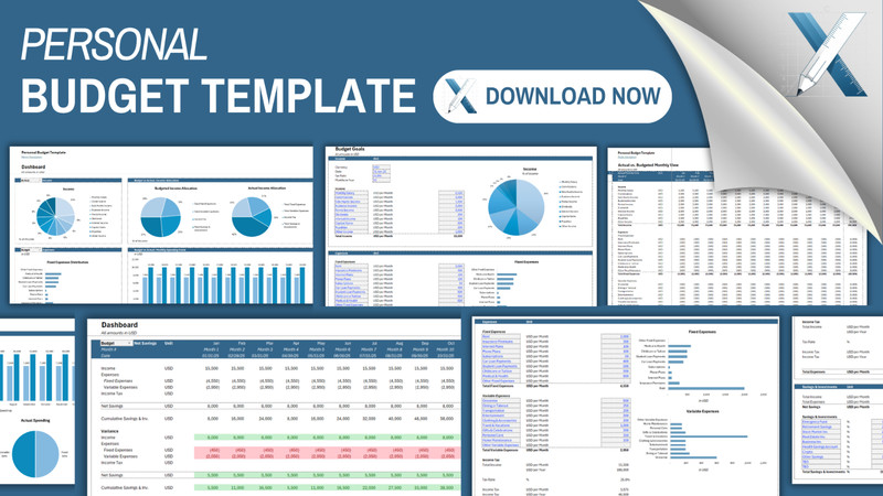 Personal Budget Template: Actual vs Budget