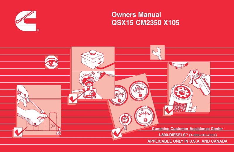 Cummins QSX15 CM2350 X105 OWNERS MANUAL 46663129 CD