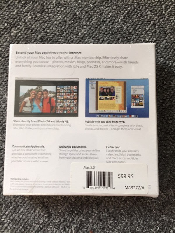 ,Mac 5.0 Retail Brand New MA927Z/A Assembled USA Original $99.95 NIB gallery