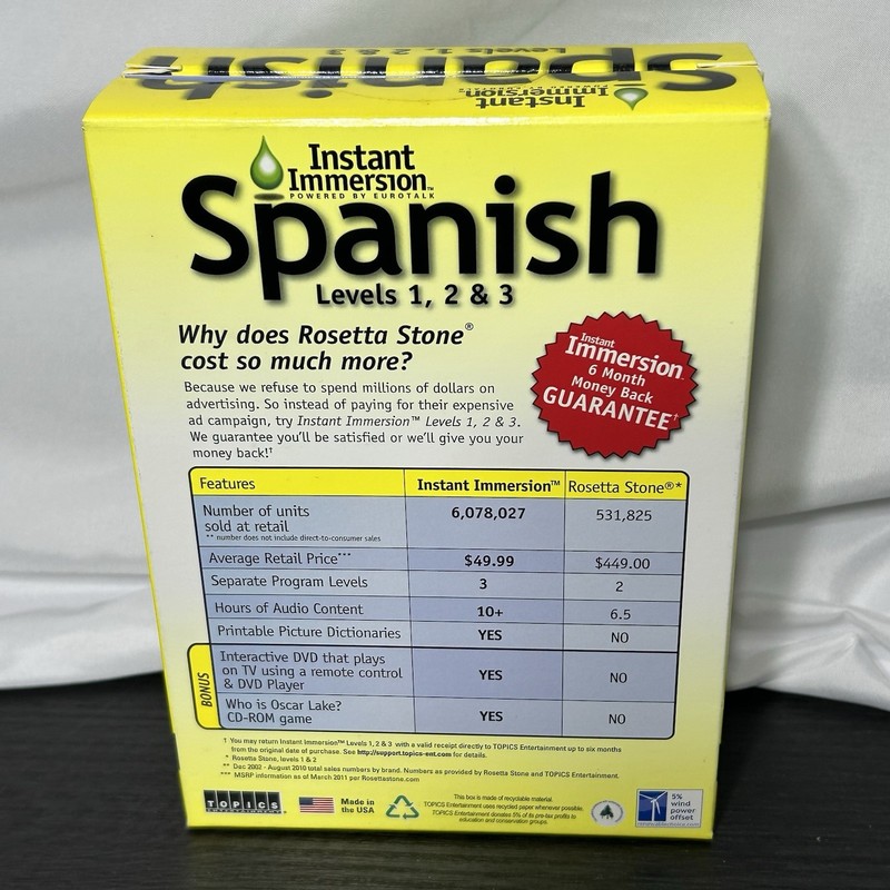 Instant Immersion Spanish Levels 1, 2, 3 (PC and MAC) Plus Spanish Vocabulary gallery