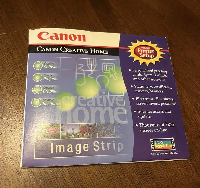 Canon Creative Home with Printer Setup CD ROM for Windows 95 & 98 ONLY – © 1999
