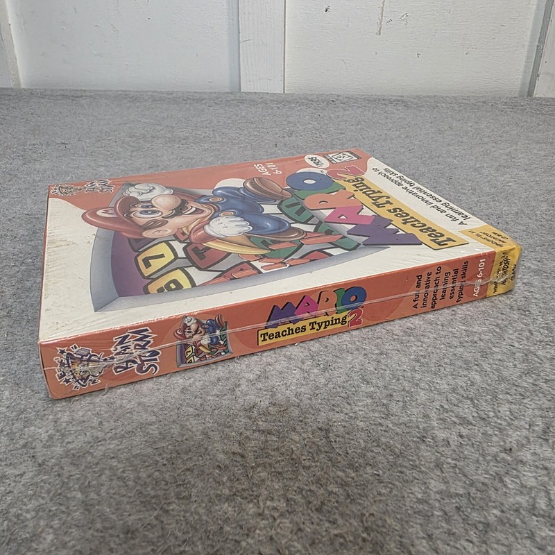 Vtg 90s Nintendo Mario Teaches Typing 2 Big Box PC CD ROM New 1996 Brain Storm gallery