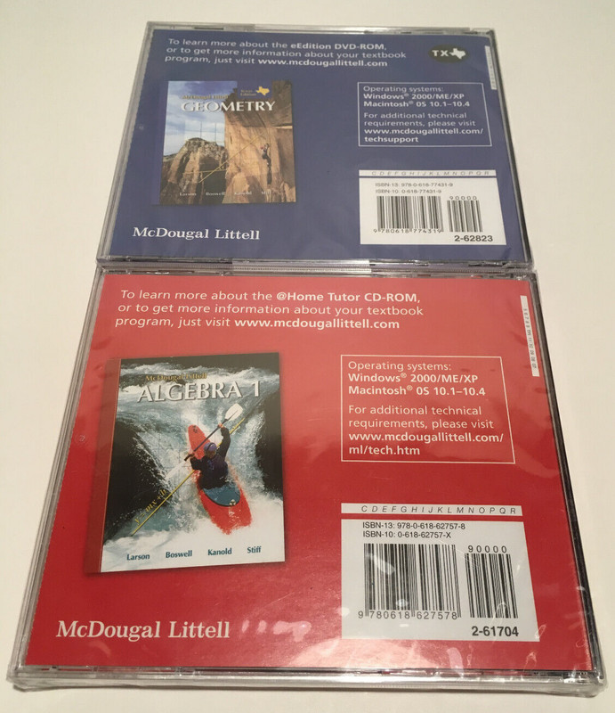 McDougal Little - Algebra 1 & Gometry Vtg. PC Software Lot Set gallery