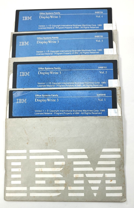 IBM Display Write 3 Version 1 . 1 – 5.25 floppy Media