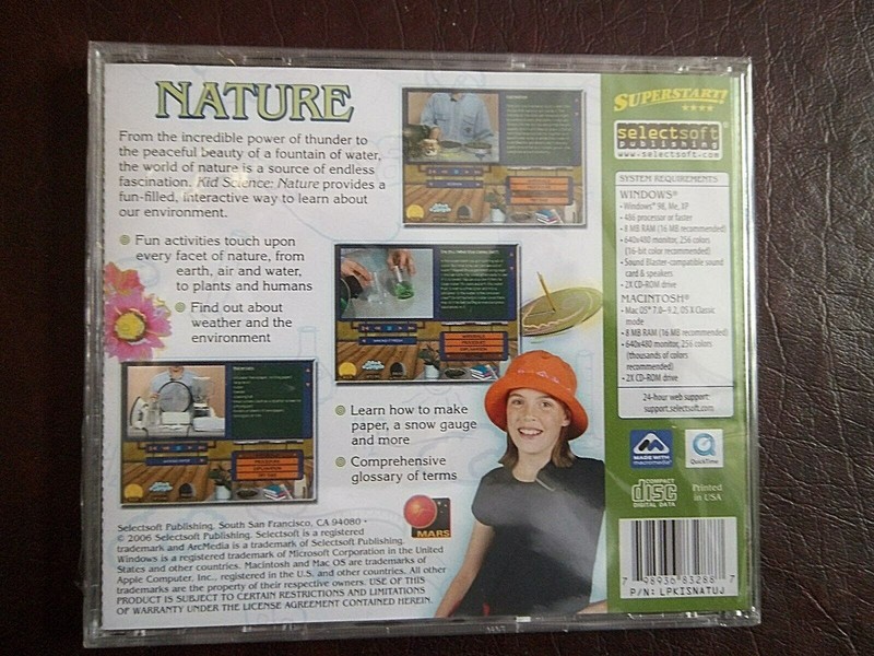 Kid Science Nature PC CD Fun Filled Experiments Kids 9 & Up Windows 98/ME/XP/Mac gallery