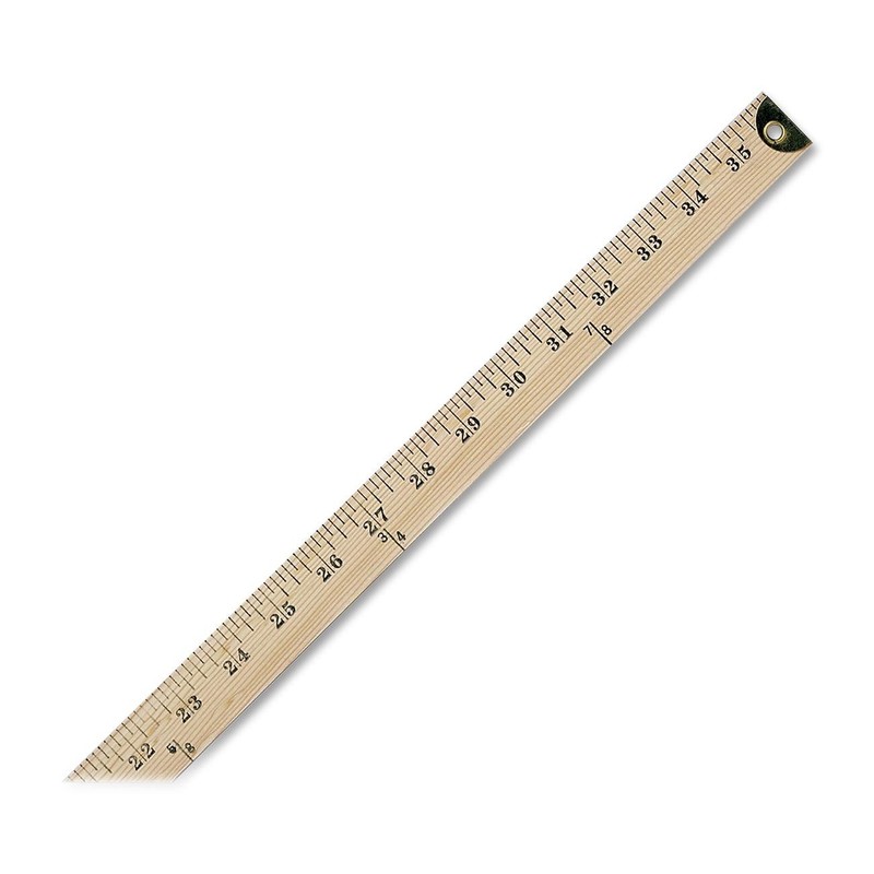 Westcott ACM10425 Metal End Yardstick 36″ Wood Blue