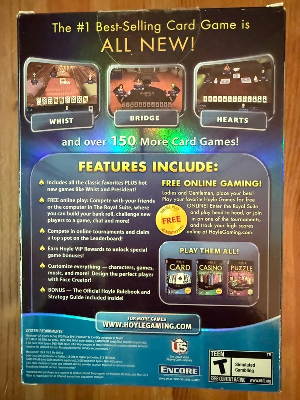 Hoyle Card Games 2009 Windows XP & Mac OS X 150+ Games DVD ROM In Box gallery