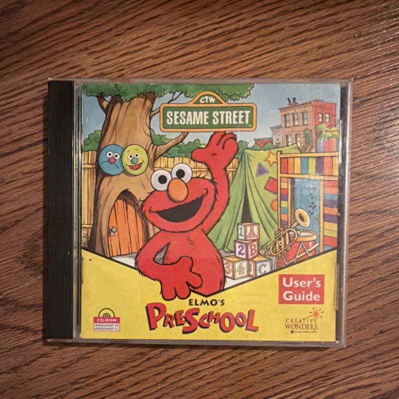 Elmo’s Preschool Sesame Street PC CD-ROM Learning Educational Kids
