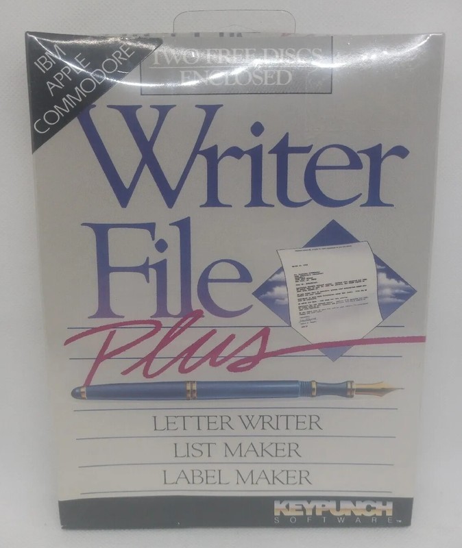 Commodore 64/128 Writer File Plus – Letter Writer, List Maker, Label Maker * New