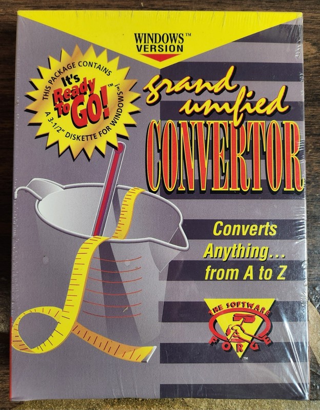 Grand Unified Convertor by Software Forge (1994, Windows, 3-1/2″ Floppy Disk)NEW