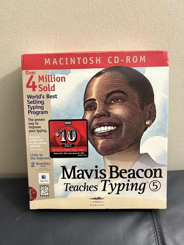 Mavis Beacon Teaches Typing 5 Macintosh CD-ROM New Sealed gallery