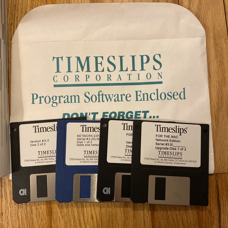Rare Timeslips for The Mac Version 3 Single Station Network by Timeslips Corp gallery