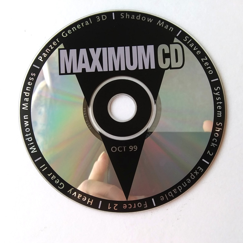 Maximum CD Oct 1999 PC Game Demo Disc System Shock 2 Shadow Man Slave Zero