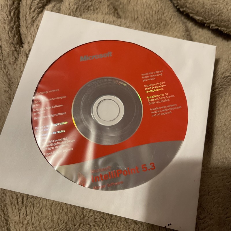 Microsoft IntelliPoint 5.3 (MOUSE SOFTWARE) CD