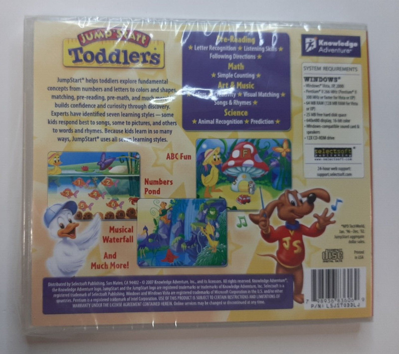 JumpStart Toddler PC CD‑ROM (2007) Knowledge Adventure Educational NEW SEALED gallery