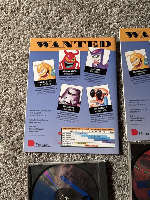1994 Math Blaster Episodes 1 & 2, Windows And Macintosh CD, Davidson Set Of 2 gallery