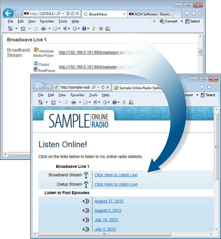 BroadWave Streaming Audio Server Professional, Stream audio , NCH Unrestricted