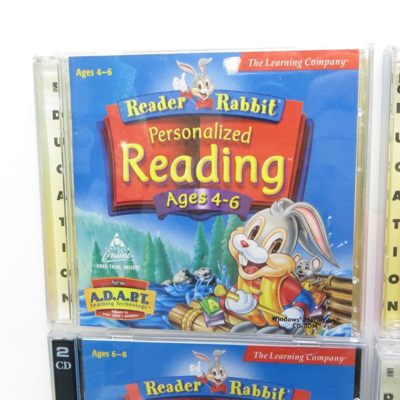 Reader Rabbit Personalized Reading Learning Games CD-ROM Win Mac 1999 Set of 4 gallery