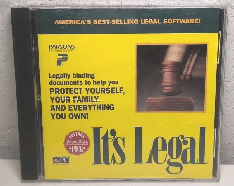 It’s Legal Parsons PC CD-ROM Legally Binding Documents To Help B199