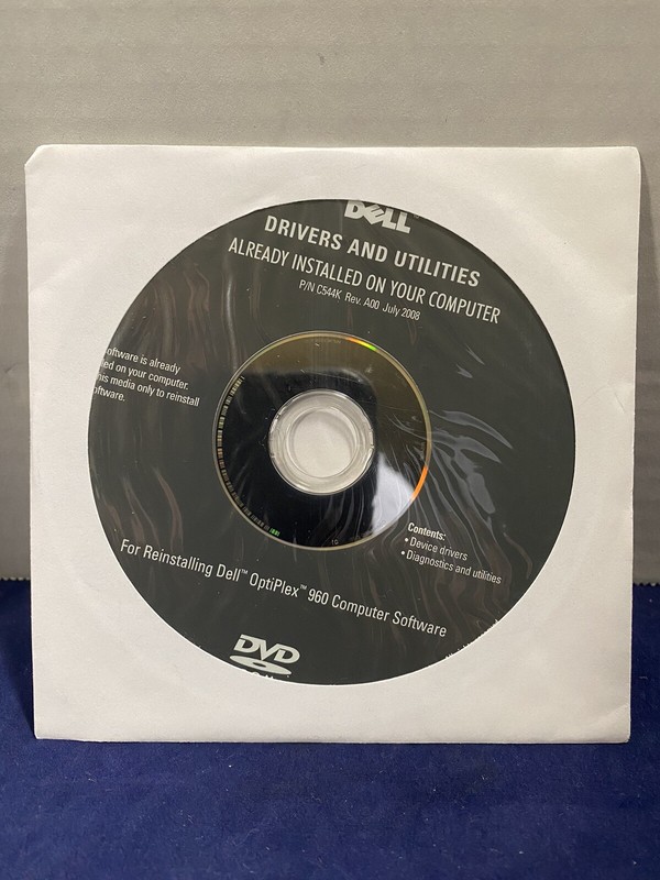 Dell Drivers and Utilities Reinstalling OptiPlex 960 Computer Software CD – 2008