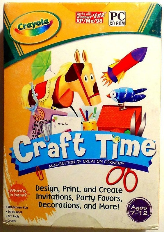 Crayola Craft Time ~ Mini-Edition of Creation Corner (Craft Projects) CD-ROM NEW