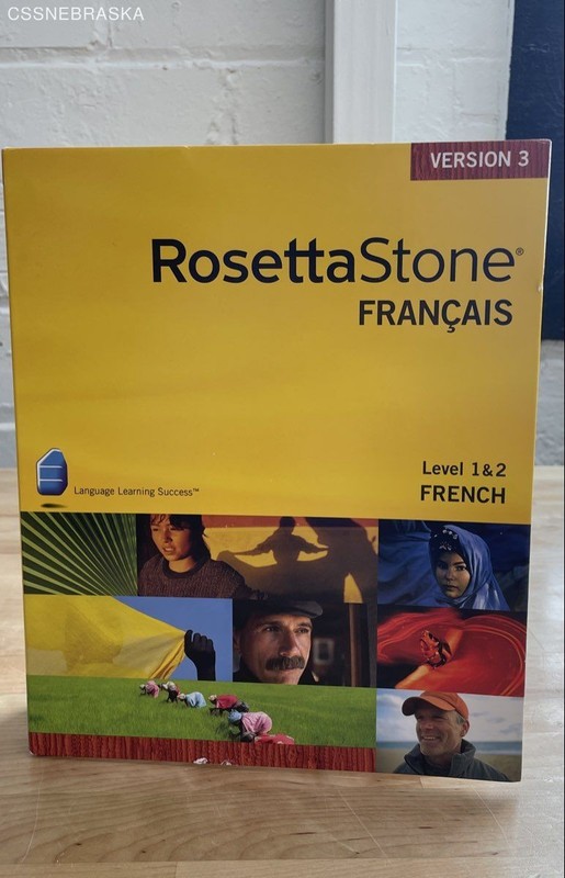 Rosetta Stone French Version 3 Level 1 & 2 CD-ROM Software Headset Included